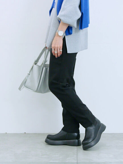 裏起毛ストレッチパンツ（グレー/チャコールグレー/ブラック/モカ）｜Samansa Mos2 blue（サマンサモスモス ブルー）通販