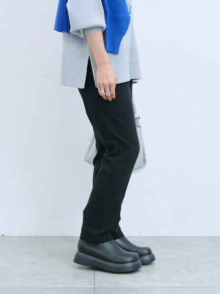 裏起毛ストレッチパンツ（グレー/チャコールグレー/ブラック/モカ）｜Samansa Mos2 blue（サマンサモスモス ブルー）通販