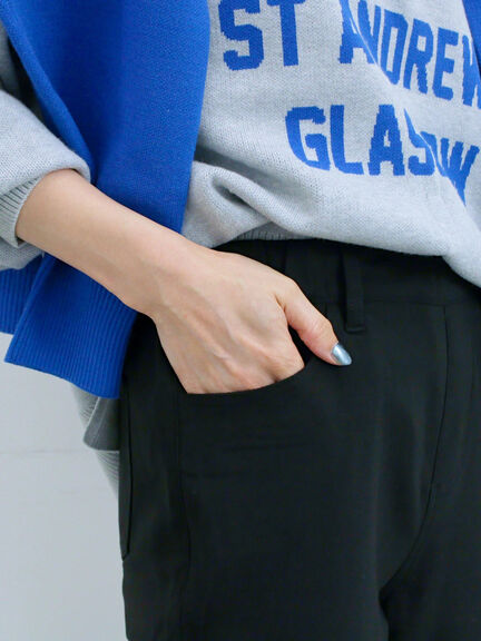 裏起毛ストレッチパンツ（グレー/チャコールグレー/ブラック/モカ）｜Samansa Mos2 blue（サマンサモスモス ブルー）通販