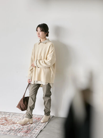 裏起毛ストレッチパンツ（グレー/チャコールグレー/ブラック/モカ）｜Samansa Mos2 blue（サマンサモスモス ブルー）通販