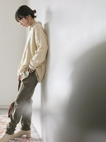 裏起毛ストレッチパンツ（グレー/チャコールグレー/ブラック/モカ）｜Samansa Mos2 blue（サマンサモスモス ブルー）通販