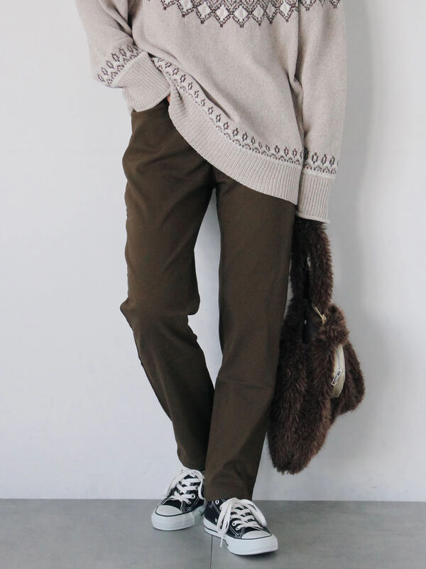 裏起毛ストレッチパンツ（モカ）｜Samansa Mos2 blue（サマンサモスモス ブルー）通販