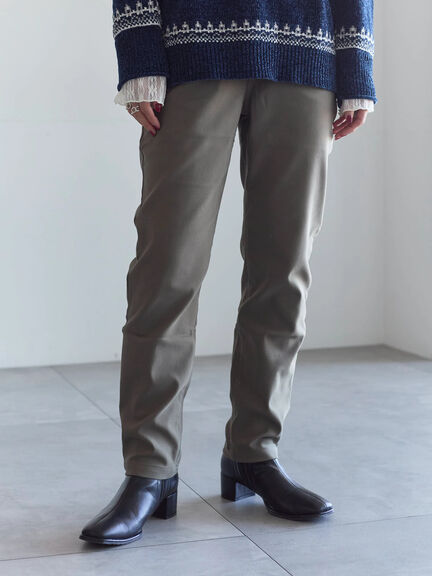 裏起毛ストレッチパンツ（グレー/チャコールグレー/ブラック/モカ）｜Samansa Mos2 blue（サマンサモスモス ブルー）通販