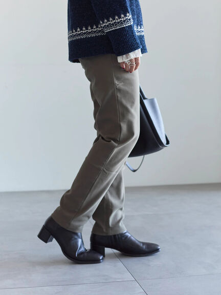 裏起毛ストレッチパンツ（グレー/チャコールグレー/ブラック/モカ）｜Samansa Mos2 blue（サマンサモスモス ブルー）通販