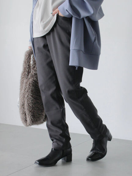 裏起毛ストレッチパンツ（グレー/チャコールグレー/ブラック/モカ）｜Samansa Mos2 blue（サマンサモスモス ブルー）通販