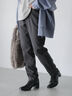 裏起毛ストレッチパンツ（グレー/チャコールグレー/ブラック/モカ）｜Samansa Mos2 blue（サマンサモスモス ブルー）通販
