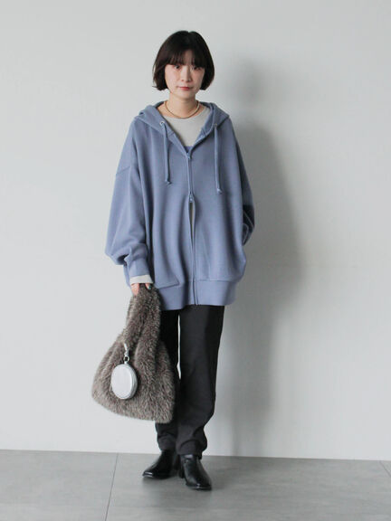 裏起毛ストレッチパンツ（グレー/チャコールグレー/ブラック/モカ）｜Samansa Mos2 blue（サマンサモスモス ブルー）通販