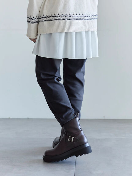 裏起毛ストレッチパンツ（グレー/チャコールグレー/ブラック/モカ）｜Samansa Mos2 blue（サマンサモスモス ブルー）通販