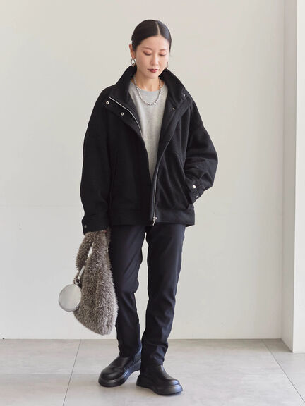 裏起毛ストレッチパンツ（グレー/チャコールグレー/ブラック/モカ）｜Samansa Mos2 blue（サマンサモスモス ブルー）通販