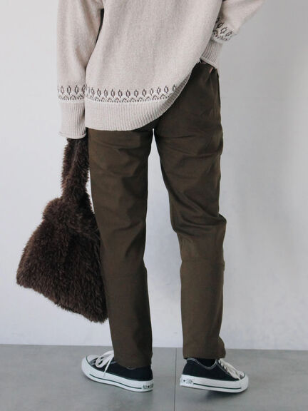 裏起毛ストレッチパンツ（グレー/チャコールグレー/ブラック/モカ）｜Samansa Mos2 blue（サマンサモスモス ブルー）通販