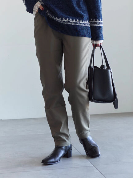 裏起毛ストレッチパンツ（グレー/チャコールグレー/ブラック/モカ）｜Samansa Mos2 blue（サマンサモスモス ブルー）通販