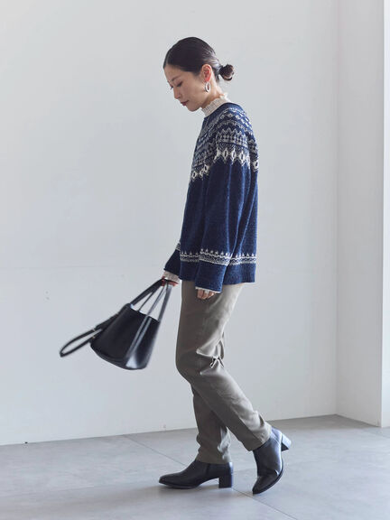 裏起毛ストレッチパンツ（グレー/チャコールグレー/ブラック/モカ）｜Samansa Mos2 blue（サマンサモスモス ブルー）通販