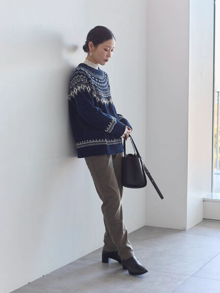 裏起毛ストレッチパンツ（グレー/チャコールグレー/ブラック/モカ）｜Samansa Mos2 blue（サマンサモスモス ブルー）通販