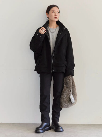 裏起毛ストレッチパンツ（グレー/チャコールグレー/ブラック/モカ）｜Samansa Mos2 blue（サマンサモスモス ブルー）通販