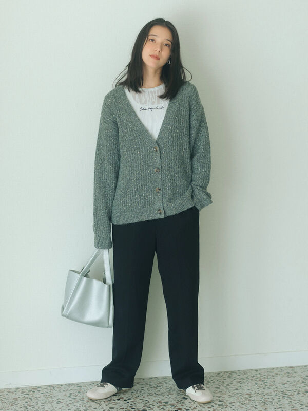 SUBLATIONS/石原慎也着用 モヘヤカーディガン 淡ブルー サイズ2 50%OFF【Jih Nunc(ジーヌンク)】モヘアドルマンスリーブカーディガン