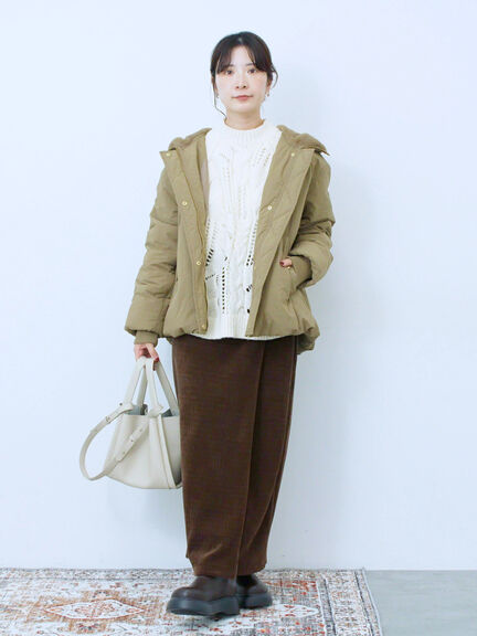 透かしケーブルニットプルオーバー（オフホワイト/チャコールグレー/サックスブルー）｜Samansa Mos2 blue（サマンサモスモス ブルー）通販