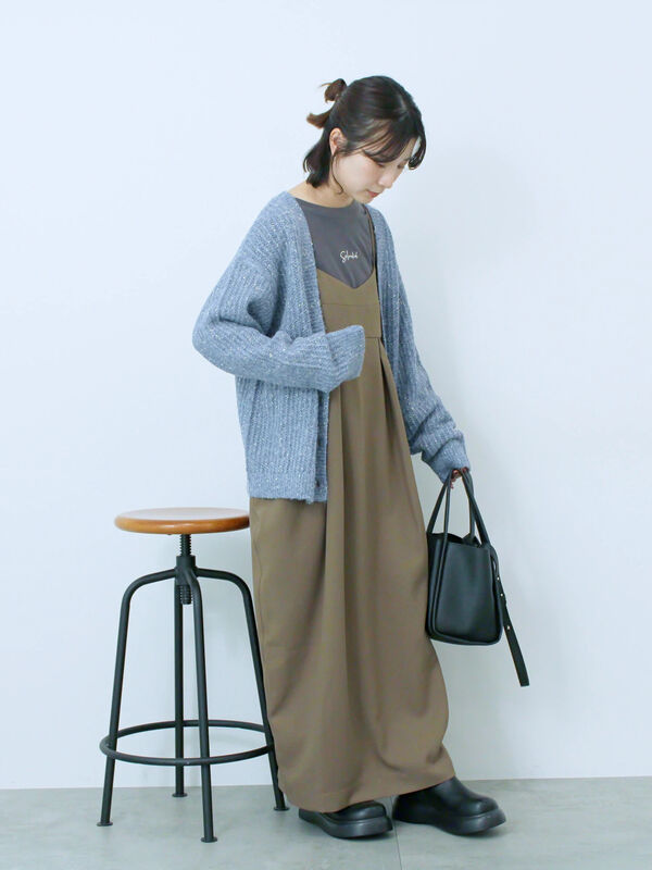 mokiさん専用です。 4ダース セール】 タック入りコクーンジャンスカ（チャコールグレー/ブラック