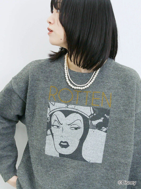 【Disney】ヴィランズ/ニット（グレー）｜Samansa Mos2 blue（サマンサモスモス ブルー）通販