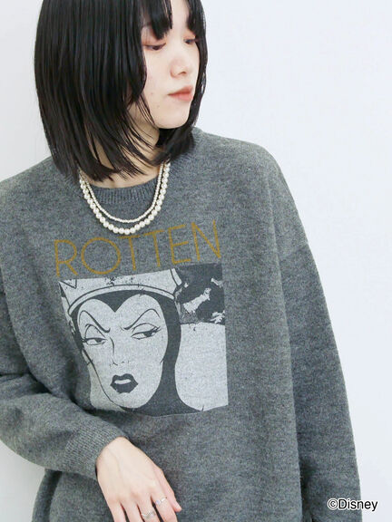 【Disney】ヴィランズ/ニット（オフホワイト/グレー/ネイビー）｜Samansa Mos2 blue（サマンサモスモス ブルー）通販