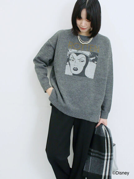 【Disney】ヴィランズ/ニット（オフホワイト/グレー/ネイビー）｜Samansa Mos2 blue（サマンサモスモス ブルー）通販