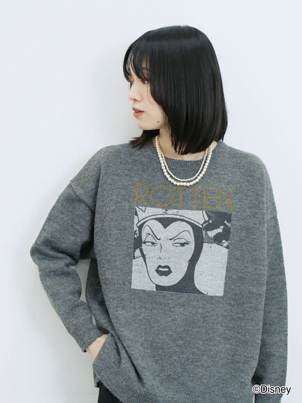 【Disney】ヴィランズ/ニット（オフホワイト/グレー/ネイビー）｜Samansa Mos2 blue（サマンサモスモス ブルー）通販