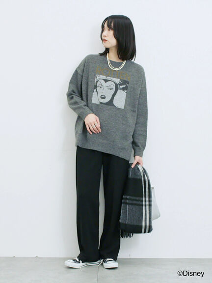 【Disney】ヴィランズ/ニット（オフホワイト/グレー/ネイビー）｜Samansa Mos2 blue（サマンサモスモス ブルー）通販