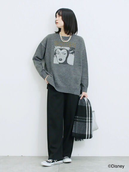 【Disney】ヴィランズ/ニット（オフホワイト/グレー/ネイビー）｜Samansa Mos2 blue（サマンサモスモス ブルー）通販