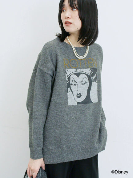 【Disney】ヴィランズ/ニット（オフホワイト/グレー/ネイビー）｜Samansa Mos2 blue（サマンサモスモス ブルー）通販