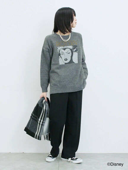 【Disney】ヴィランズ/ニット（オフホワイト/グレー/ネイビー）｜Samansa Mos2 blue（サマンサモスモス ブルー）通販