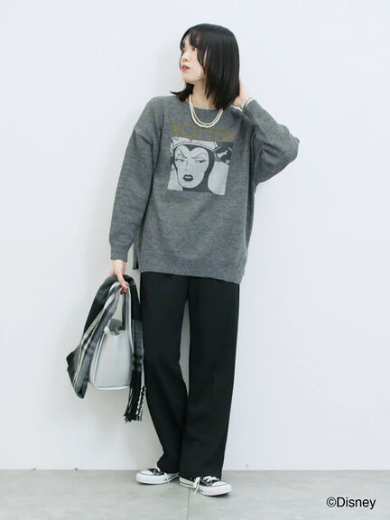 【Disney】ヴィランズ/ニット（オフホワイト/グレー/ネイビー）｜Samansa Mos2 blue（サマンサモスモス ブルー）通販