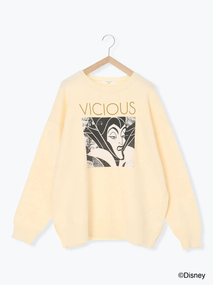 【Disney】ヴィランズ/ニット（オフホワイト/グレー/ネイビー）｜Samansa Mos2 blue（サマンサモスモス ブルー）通販