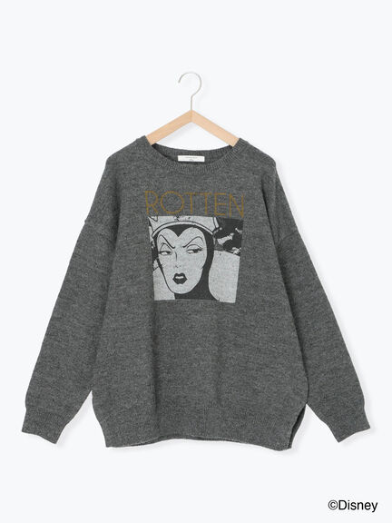 【Disney】ヴィランズ/ニット（オフホワイト/グレー/ネイビー）｜Samansa Mos2 blue（サマンサモスモス ブルー）通販