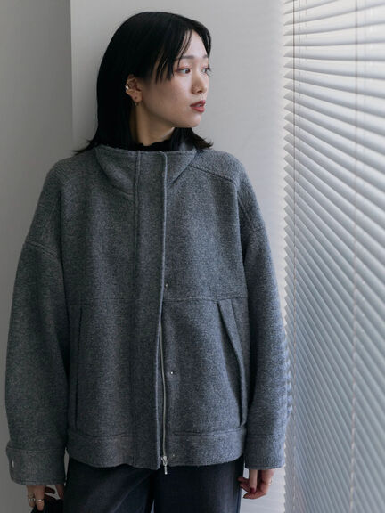 スライバーBIGブルゾン（グレー/ブラック/モカ）｜Samansa Mos2 blue（サマンサモスモス ブルー）通販