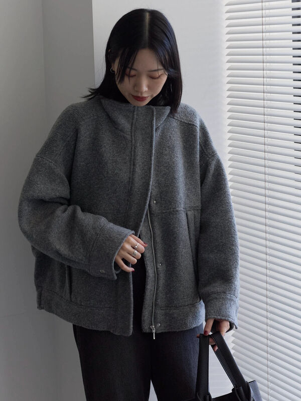 スライバーBIGブルゾン（グレー/ブラック/モカ/アウター/コート