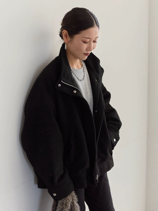 スライバーBIGブルゾン（グレー/ブラック/モカ/アウター/コート