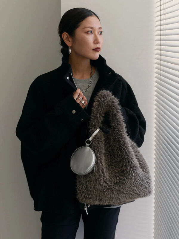 スライバーBIGブルゾン（グレー/ブラック/モカ/アウター/コート