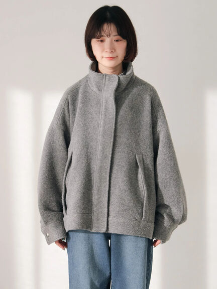 スライバーBIGブルゾン（グレー/ブラック/モカ）｜Samansa Mos2 blue（サマンサモスモス ブルー）通販