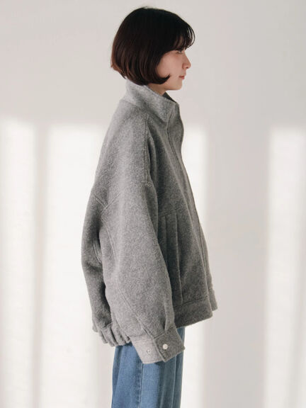 スライバーBIGブルゾン（グレー/ブラック/モカ）｜Samansa Mos2 blue（サマンサモスモス ブルー）通販