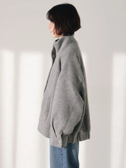 スライバーBIGブルゾン（グレー/ブラック/モカ）｜Samansa Mos2 blue（サマンサモスモス ブルー）通販