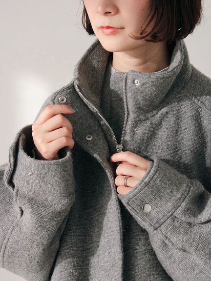 スライバーBIGブルゾン（グレー/ブラック/モカ）｜Samansa Mos2 blue（サマンサモスモス ブルー）通販