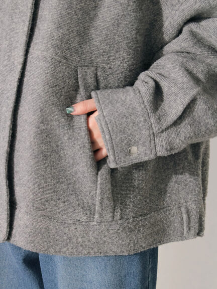 スライバーBIGブルゾン（グレー/ブラック/モカ）｜Samansa Mos2 blue（サマンサモスモス ブルー）通販