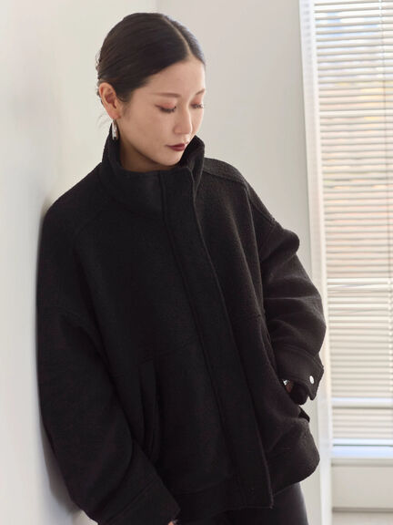 スライバーBIGブルゾン（グレー/ブラック/モカ）｜Samansa Mos2 blue（サマンサモスモス ブルー）通販