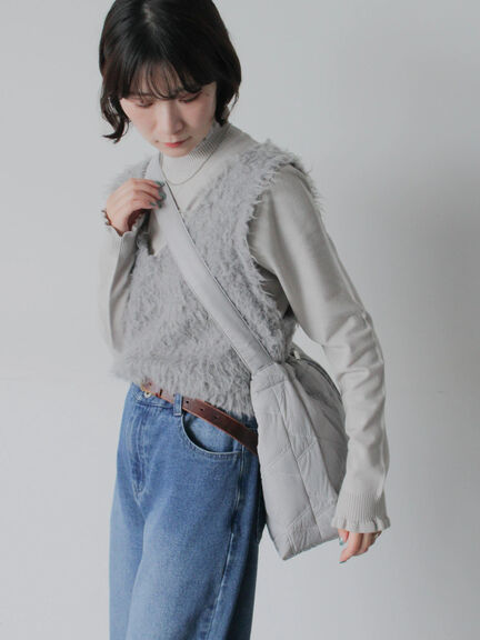 キルティングバッグ（グレー/ブラック/ブラウン）｜Samansa Mos2 blue（サマンサモスモス ブルー）通販