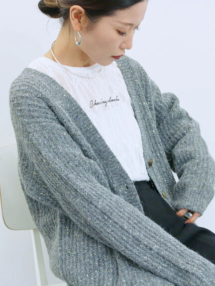 シアージャガードロゴ入りプルオーバー（オフホワイト/チャコールグレー/Ｓグレー）｜Samansa Mos2 blue（サマンサモスモス ブルー）通販