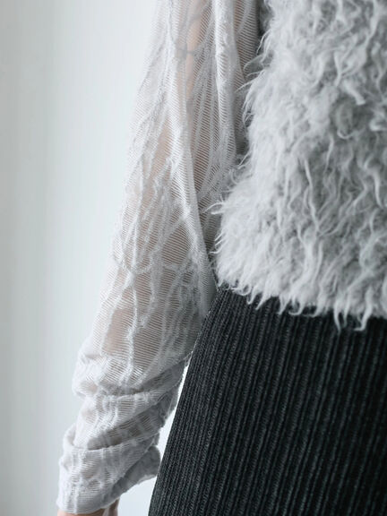 シアージャガードロゴ入りプルオーバー（オフホワイト/チャコールグレー/Ｓグレー）｜Samansa Mos2 blue（サマンサモスモス ブルー）通販