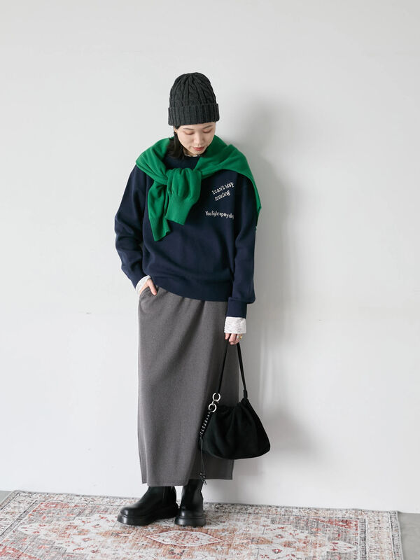 セール】 【帯電防止】袖口レースプルオーバー（オフホワイト