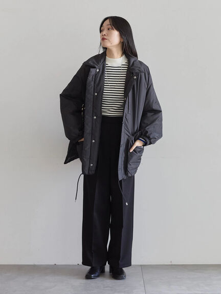 襟付中綿ブルゾン（ブラック/ライトベージュ/カーキ）｜Samansa Mos2 blue（サマンサモスモス ブルー）通販