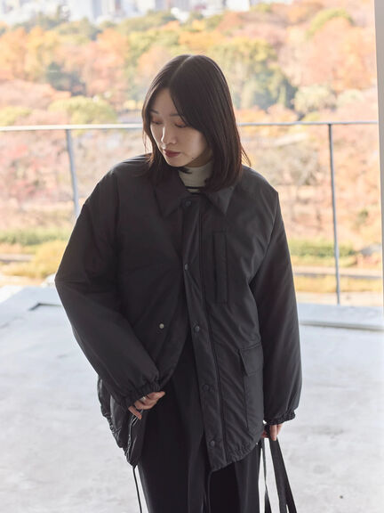 襟付中綿ブルゾン（ブラック/ライトベージュ/カーキ）｜Samansa Mos2 blue（サマンサモスモス ブルー）通販