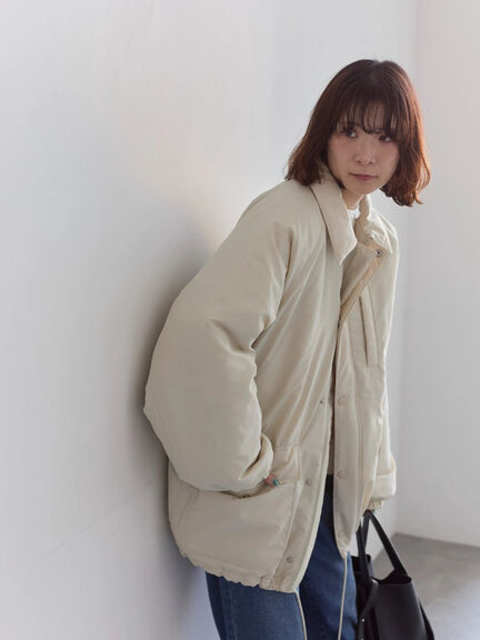 襟付中綿ブルゾン（ブラック/ライトベージュ/カーキ）｜Samansa Mos2 blue（サマンサモスモス ブルー）通販