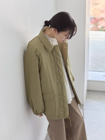 襟付中綿ブルゾン（ブラック/ライトベージュ/カーキ）｜Samansa Mos2 blue（サマンサモスモス ブルー）通販